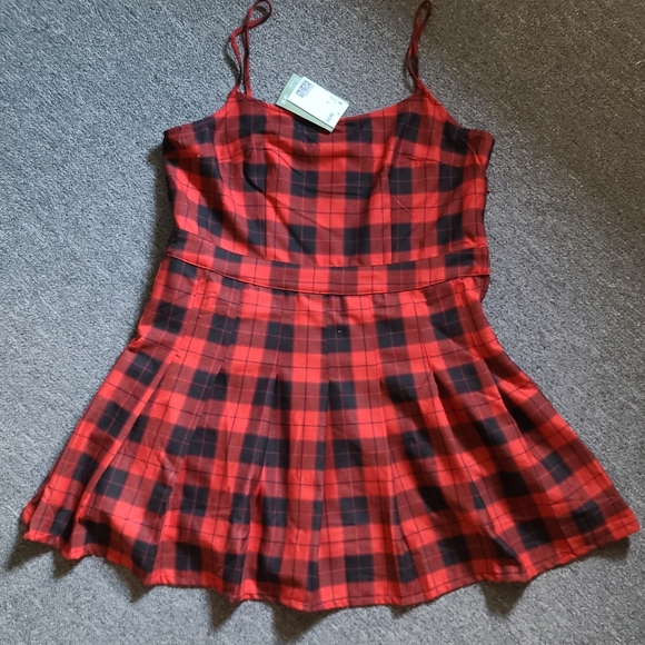 H&M plaid mini dress Large - Picture 1 of 3